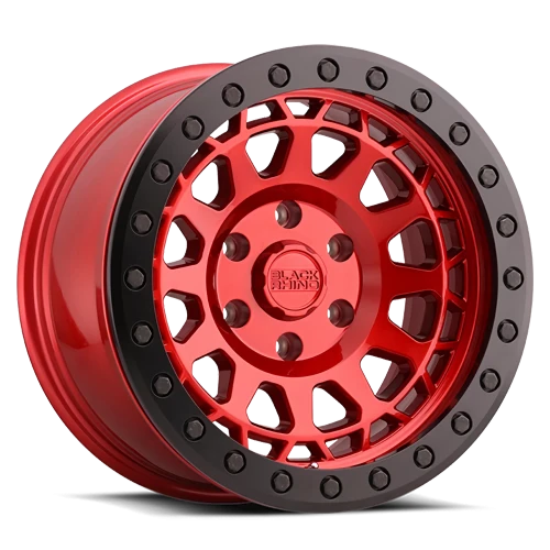 Black Rhino Primm Beadlock RD 17x8.5 +0 6x135mm 87.1mm Candy Red Black Ring-Black Bolts