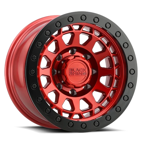 Black Rhino Primm Beadlock RD 17x8.5 -38 8x170mm 125.1mm Candy Red Black Ring-Black Bolts