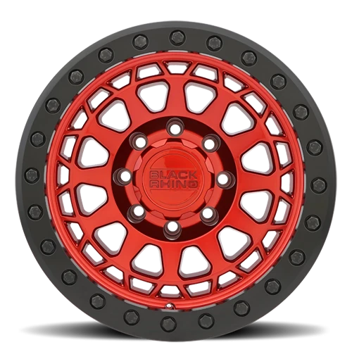 Black Rhino Primm Beadlock RD 17x8.5 -38 8x170mm 125.1mm Candy Red Black Ring-Black Bolts