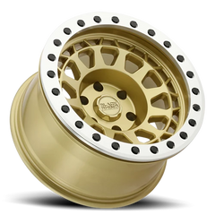 Black Rhino Primm Beadlock GLD 17x8.5 +0 6x135mm 87.1mm Matte Gold Machined Ring-Black Bolts