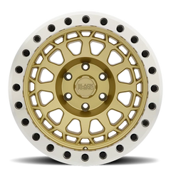 Black Rhino Primm Beadlock GLD 17x8.5 +0 6x139.7mm 112.1mm Matte Gold Machined Ring-Black Bolts