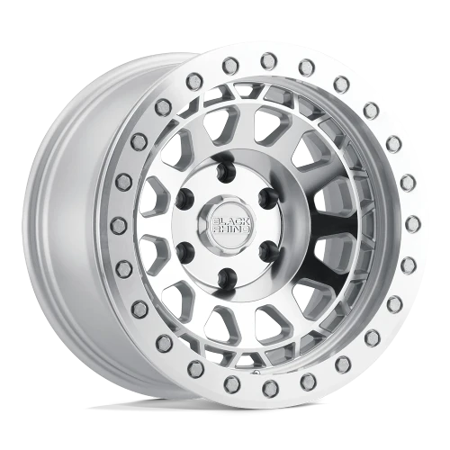 Black Rhino Primm Beadlock SL 17x8.5 -38 8x165.1mm 125.1mm Silver Mirror Face-Silver Bolts