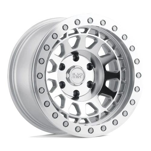 Black Rhino Primm SL 17x9 +0 6x139.7mm 112.1mm Silver Mirror Face-Mirror Lip Edge