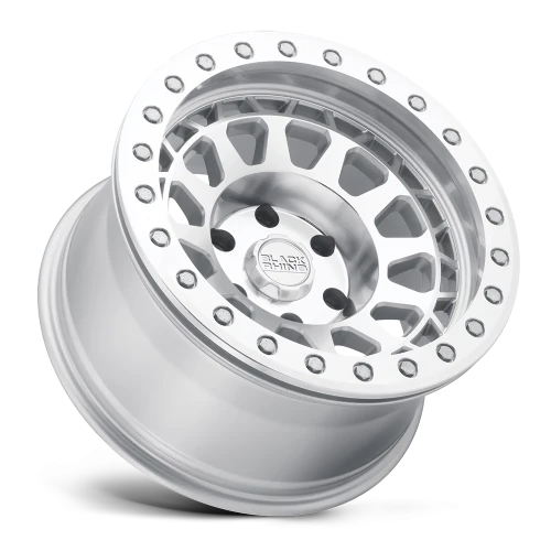 Black Rhino Primm SL 17x9 +0 8x170mm 125.1mm Silver Mirror Face-Mirror Lip Edge