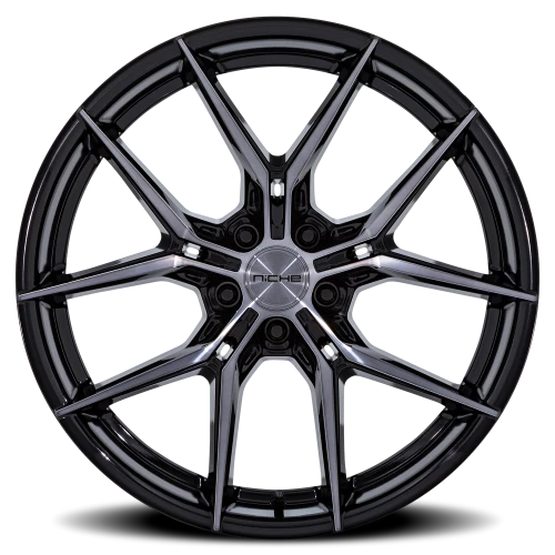 Niche Prodigy 5 NC279 BT 18x9.5 +40 5x120mm 72.56mm Gloss Black Dark Tinted Clear