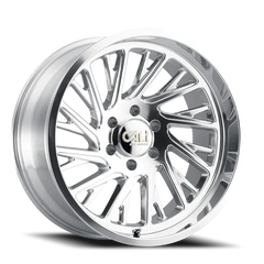 Cali Offroad Purge 9114 PO 22x12 -51 6x139.7mm 106mm Polished Silver Milled Spokes