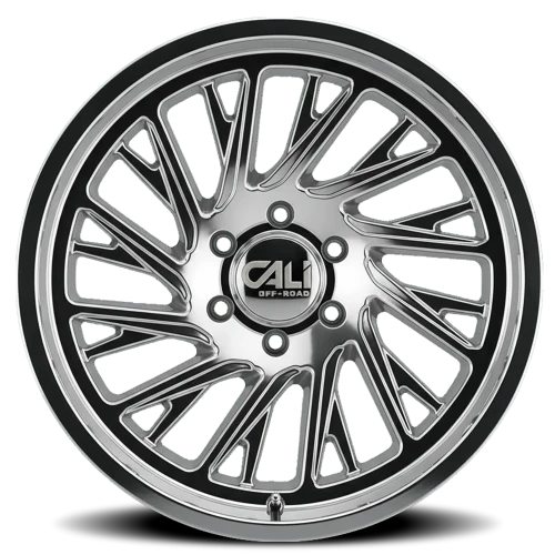 Cali Offroad Purge 9114 PO 20x10 -25 6x135mm 87.1mm Polished Silver Milled Spokes