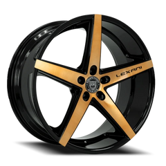 Lexani Wheels R-Four R04 BZTB 20x8.5 +20 5x112mm 74.1mm Gloss Black Brushed Bronze