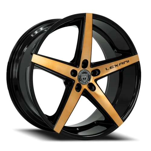 Lexani Wheels R-Four R04 BZTB 20x10 +40 5x108mm 74.1mm Gloss Black Brushed Bronze
