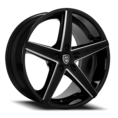 Lexani Wheels R-Four R04 BG 20x8.5 +20 5x112mm 74.1mm Gloss Black Milled