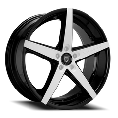 Lexani Wheels R-Four R04 MB 20x8.5 +32 5x112mm 74.1mm Gloss Black Machined Face