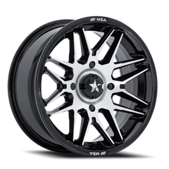 MSA Radar UTV M52 BD 15x7 +10 4x137mm 96mm Gloss Black Machined Face