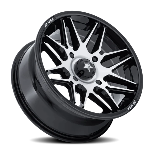 MSA Radar UTV M52 BD 14x7 -47 4x137mm 96mm Gloss Black Machined Face