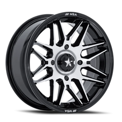 MSA Radar UTV M52 BD 16x7 +10 5x114.3mm 72.56mm Gloss Black Machined Face