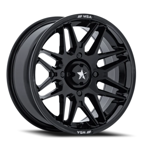 MSA Radar UTV M52 BX 14x7 +10 4x156mm 115.1mm Gloss Black