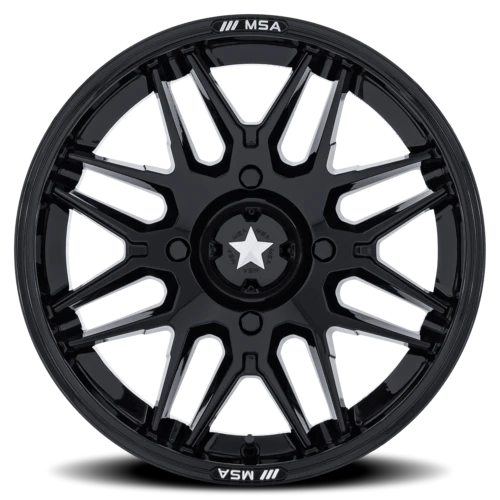 MSA Radar UTV M52 BX 16x7 +10 4x156mm 115.1mm Gloss Black