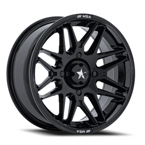 MSA Radar UTV M52 BX 15x7 +10 5x114.3mm 72.56mm Gloss Black