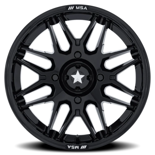 MSA Radar UTV M52 BX 14x7 +10 5x114.3mm 72.56mm Gloss Black