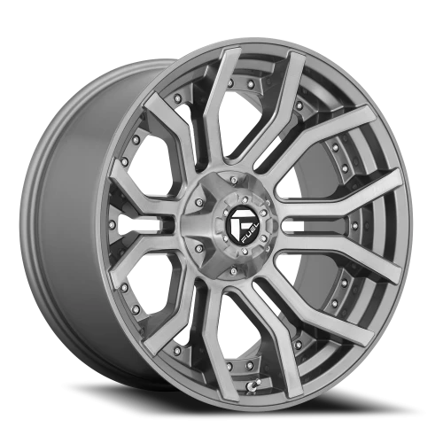 Fuel Rage Platinum D713 20x10 -18 8x165.1mm 125.1mm Brushed Gunmetal Tinted Clear