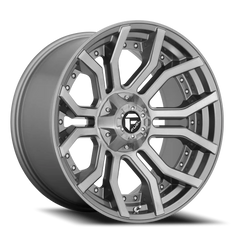 Fuel Rage Platinum D713 20x9 +1 6x135mm 106.1mm Brushed Gunmetal Tinted Clear