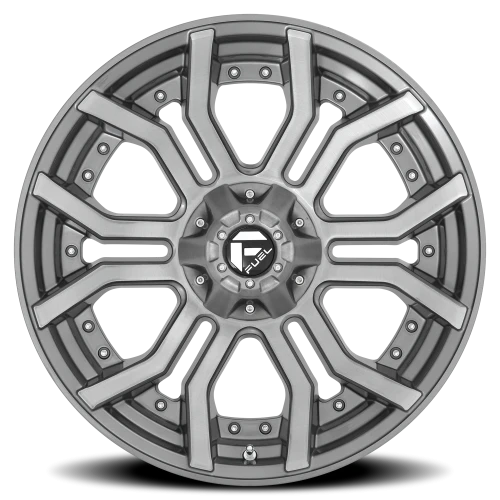 Fuel Rage Platinum D713 20x10 -18 8x165.1mm 125.1mm Brushed Gunmetal Tinted Clear