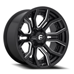 Fuel Rage D711 24x12 -44 8x180mm 124.3mm Gloss Black Milled