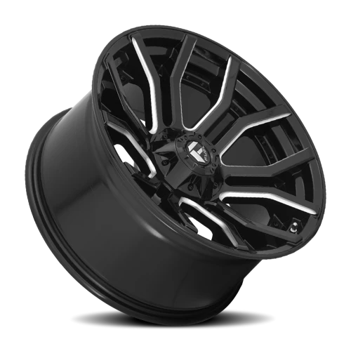Fuel Rage D711 20x10 -18 6x135mm 106.1mm Gloss Black Milled