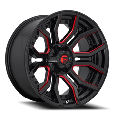 Fuel Rage D712 20x10 -18 6x135mm 106.1mm Gloss Black Red Tinted Clear