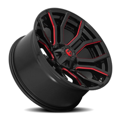 Fuel Rage D712 24x12 -44 8x170mm 125.1mm Gloss Black Red Tinted Clear
