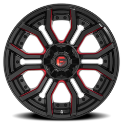 Fuel Rage D712 20x10 -18 6x135mm 106.1mm Gloss Black Red Tinted Clear