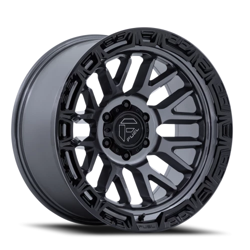 Fuel Rail FC890AB 20x10 -18 6x135mm 87.1mm Gloss Gunmetal Gloss Black Lip