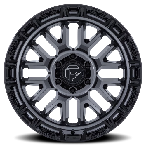 Fuel Rail FC890AB 20x10 -18 6x135mm 87.1mm Gloss Gunmetal Gloss Black Lip