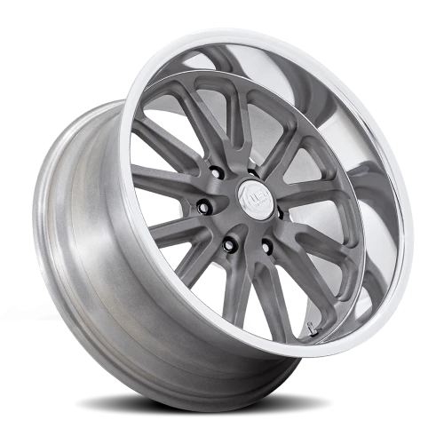 US Mags Rambler 6 UC145 AD 20x9.5 +1 6x127mm 78.1mm Matte Gunmetal Diamond Cut Lip