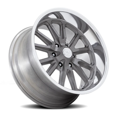 US Mags Rambler 6 UC145 AD 20x9.5 +1 6x135mm 87.1mm Matte Gunmetal Diamond Cut Lip