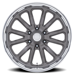 US Mags Rambler 6 UC145 AD 20x9.5 +1 6x135mm 87.1mm Matte Gunmetal Diamond Cut Lip