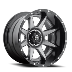 Fuel Rampage D238 22x14 -70 5x127mm 78.1mm Matte Gunmetal Black Lip