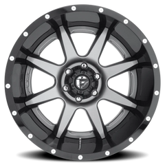 Fuel Rampage D238 22x12 -44 8x165.1mm 125.1mm Matte Gunmetal Black Lip