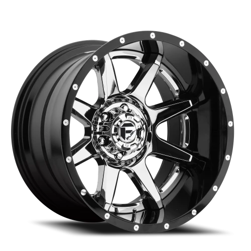 Fuel Rampage D247 20x10 -19 6x139.7mm 108mm Chrome  Gloss Black Lip