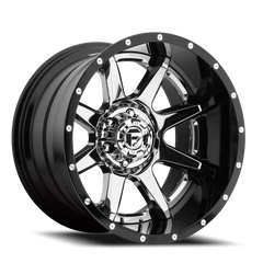 Fuel Rampage D247 20x10 -19 6x139.7mm 108mm Chrome  Gloss Black Lip