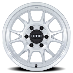 KMC Range KM729DX 17x8.5 +0 5x150mm 110.1mm Gloss Silver Machined Face