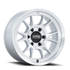 KMC Range KM729DX 17x8.5 -10 6x139.7mm 106.1mm Gloss Silver Machined Face