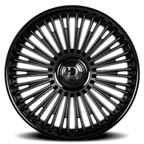 Dolce Luxury Razzo GLMBF 24x10 +35 6x135mm 87.1mm Matte Black Glossy Black Lip