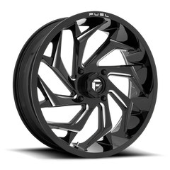 Fuel Reaction UTV D753 18x7 +13 4x137mm 110.2mm Gloss Black Milled