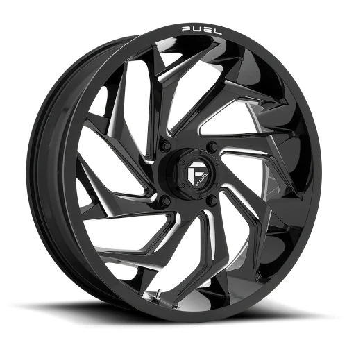 Fuel Reaction UTV D753 24x7 +13 4x137mm 110.2mm Gloss Black Milled