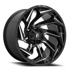 Fuel Reaction D753 20x9 +20 8x165.1mm 125.1mm Gloss Black Milled