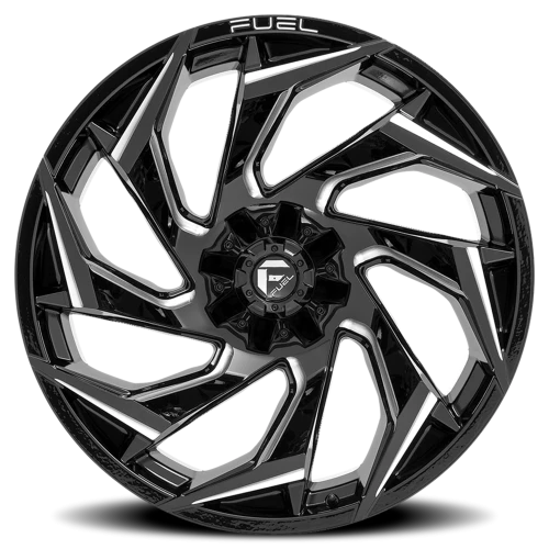 Fuel Reaction D753 20x9 +20 5x139.7mm 110.1mm Gloss Black Milled