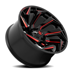Fuel Reaction D755 20x10 -18 8x165.1mm 125.2mm Gloss Black Milled-Red Tint