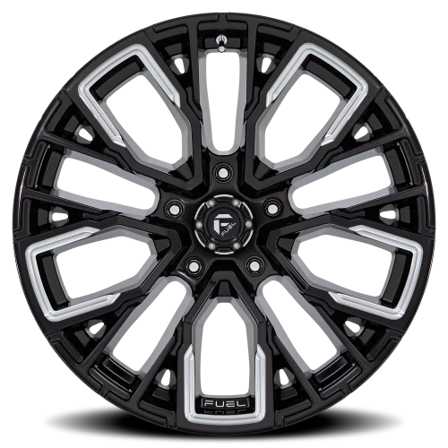 Fuel Rebar 5 D849 22x12 -44 5x139.7mm 78.1mm Gloss Black Milled