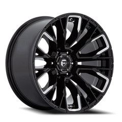Fuel Rebar 6 D849 17x9 +1 6x139.7mm 106.1mm Gloss Black Milled