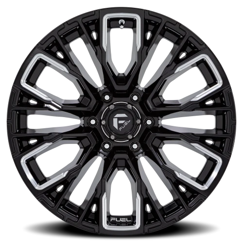 Fuel Rebar 6 D849 17x9 -12 6x139.7mm 106.1mm Gloss Black Milled